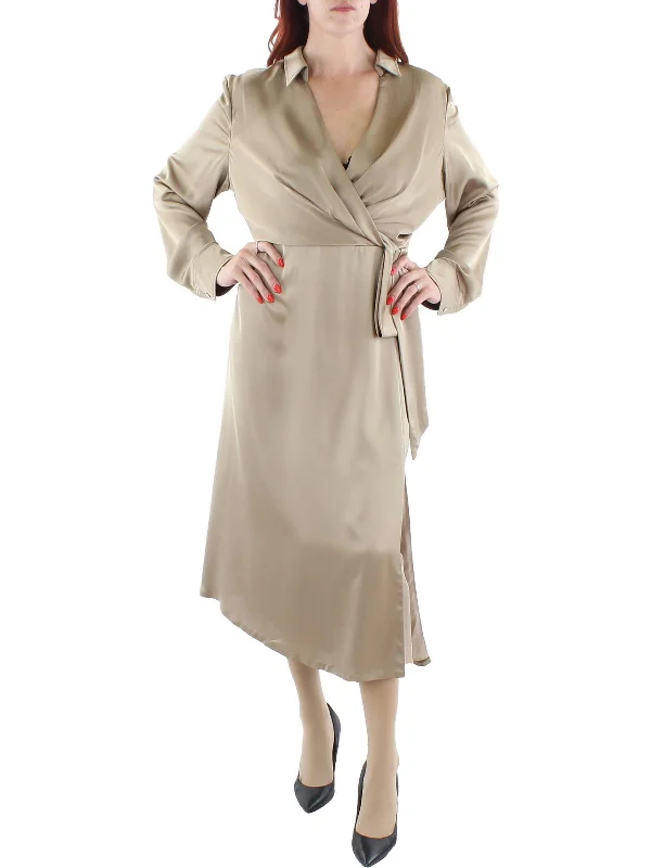 Women's Outfit For The Office Womens Collared Long Shirtdress