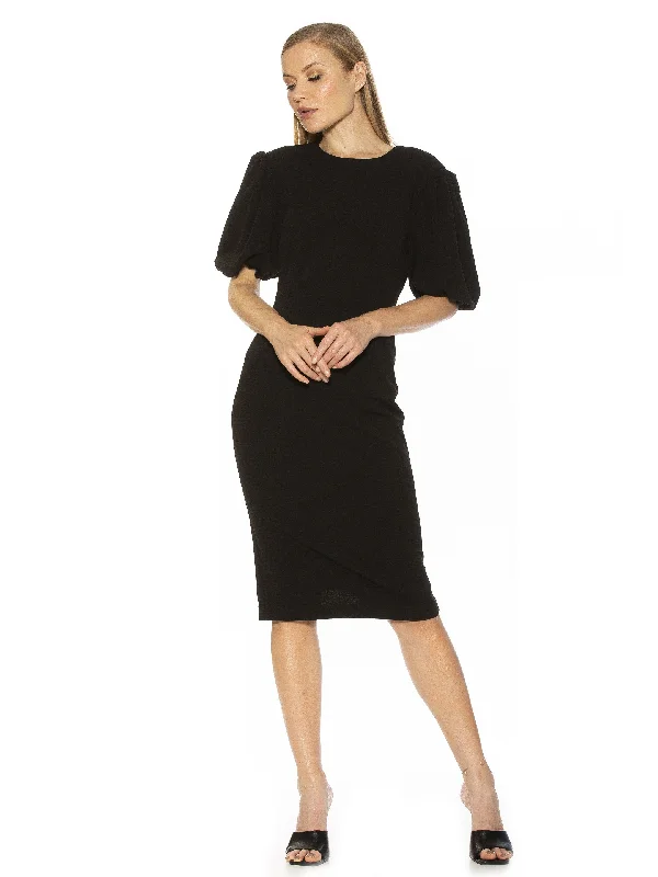 Women's Luxury Apparel Nova Bubble Sleeve Dress