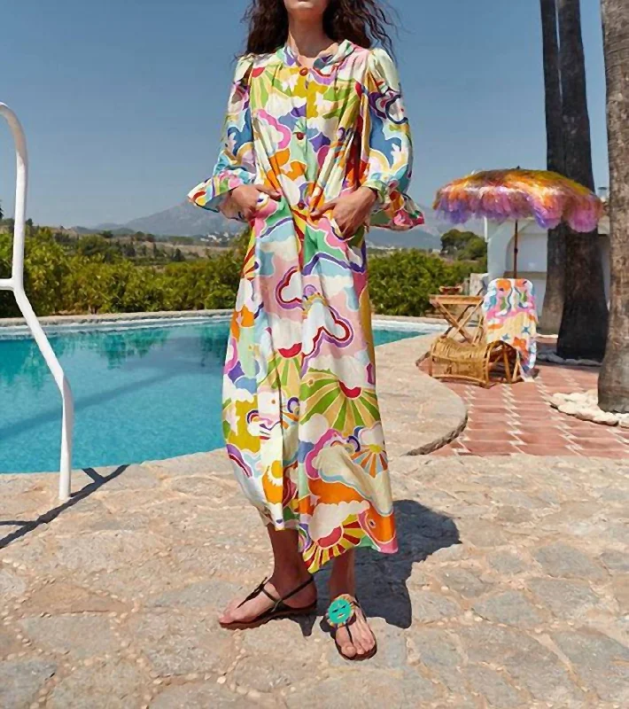 Women's Plus-Size Garments Hydra Kimono Dress In Multi