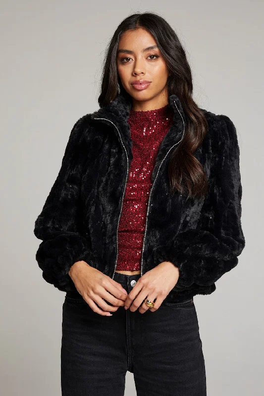 Affordable Online Boutique Puff Sleeve Licorice Jacket