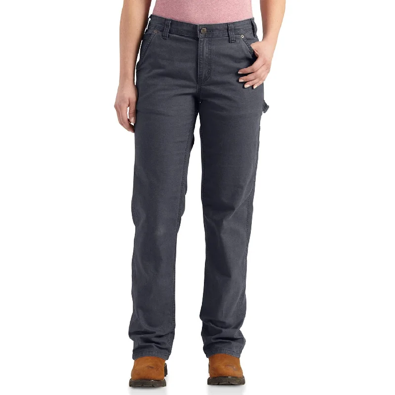 Women's Vacation Outfit Carhartt Women's Rugged Flex® Loose Fit Crawford Pant_Coal