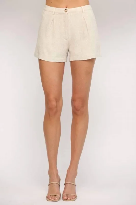 Current Trends Linen Short In Cream