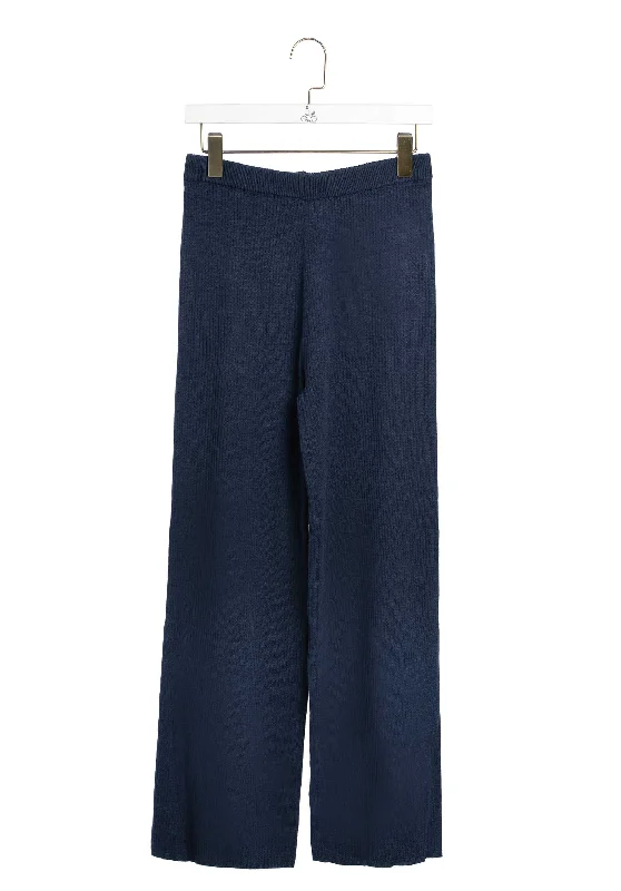 Women's Evening Attire Pants Pantalon Simon Navy