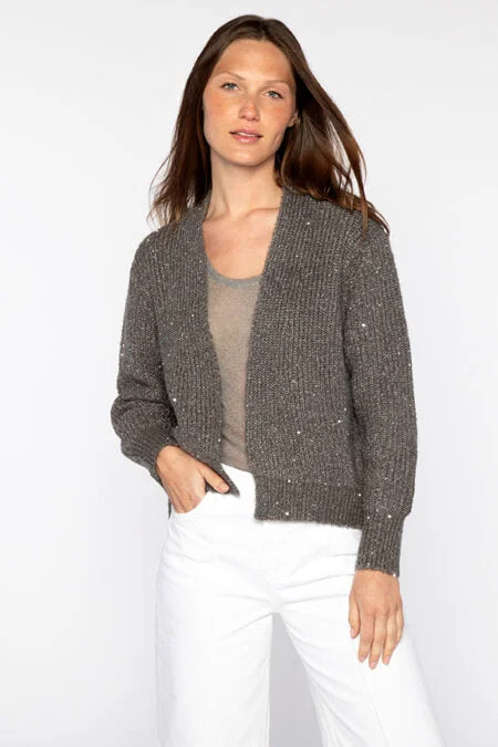 Sophisticated Outfits Kinross Cashmere Sequin Rib Cardigan