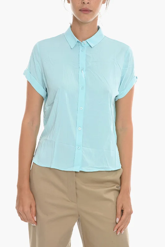 Women's Outdoor Attire Samsoe Samsoe Solid Color MAJAN Shirt with Short Sleeve