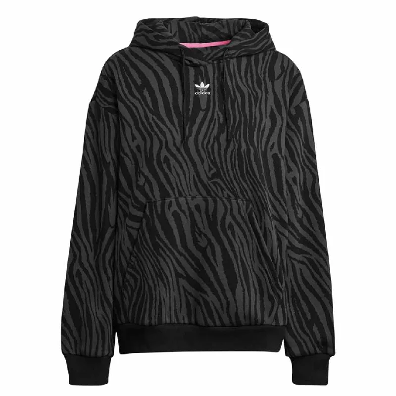 Casual Chic Clothing adidas - Women's Allover Zebra Animal Print Essentials Hoodie (IJ5604)