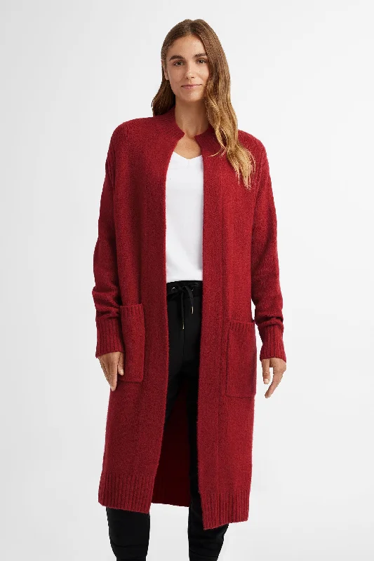 Limited Time Offer Cardigan long à carreaux en tricot, Chalet - Femme