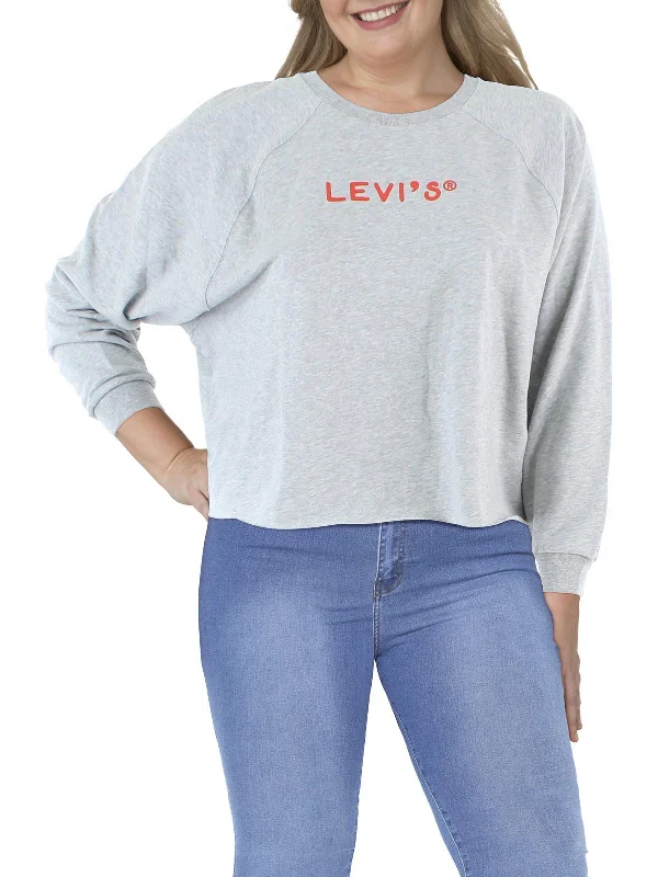 Women's Casual Outfit Plus Womens Logo Raw Hem Sweatshirt