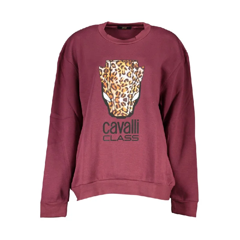 Women's Comfortable Lounge Attire Cavalli Class Elegant  Crew Neck Fleece Women's Sweatshirt