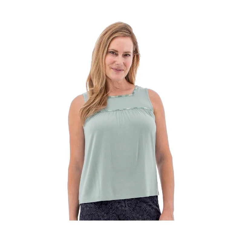 Women's Vacation Garments Aventura Women's Capella Tank Top - Grey Mist/Green - ONLINE STORE CREDIT/EXCHANGE ONLY