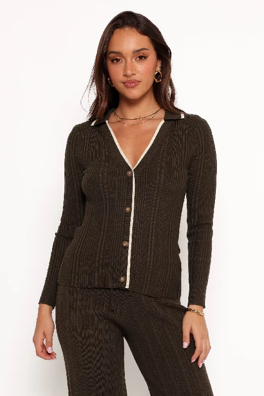 Women's Classic Attire Alondra Cardigan Knit Top - Olive