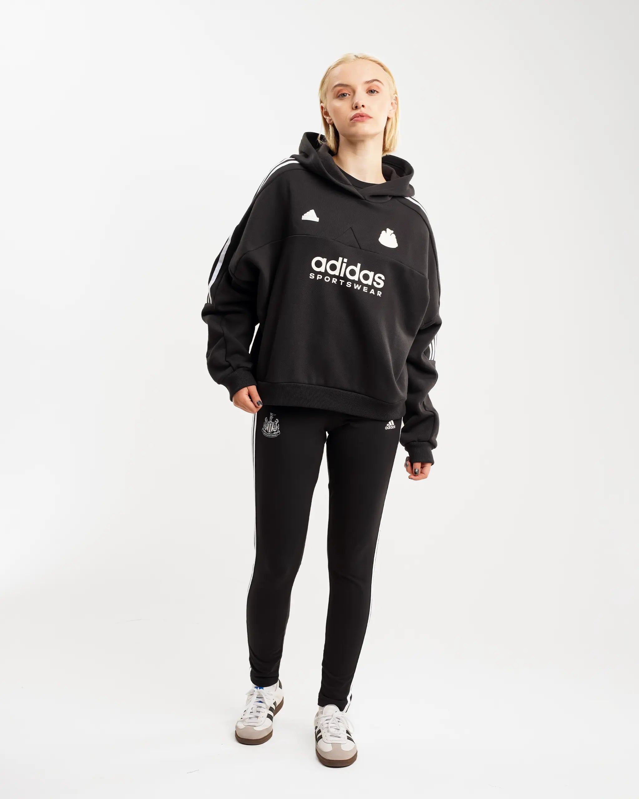 Outfits Ideas Newcastle United adidas Women's Tiro Cut 3-Stripes Black Fleece Hoodie