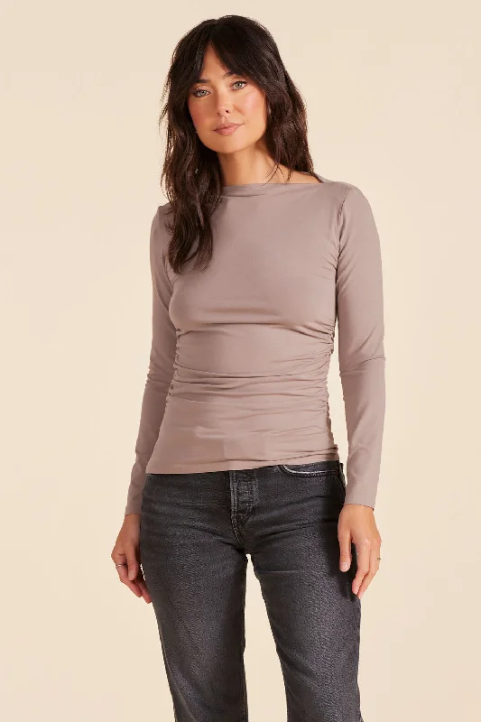 Cheap Women's Clothing Online SLASH NECK TOP