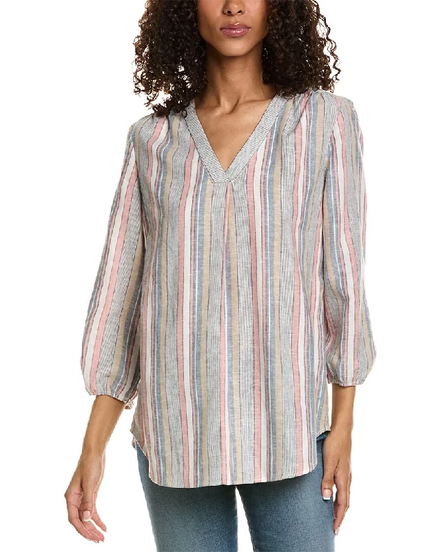 Women's Seasonal Apparel Jones New York Pleat Front Linen-Blend Tunic