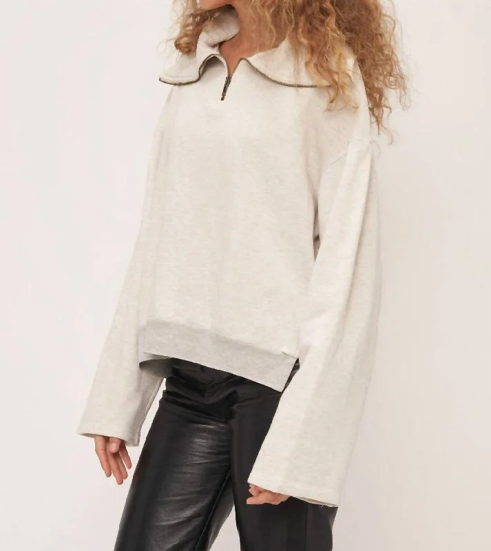 Women's Attire Sorento Half Zip Sweatshirt In Ivory