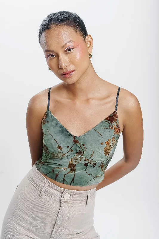 Bundle Offer Green Floral Crop Top