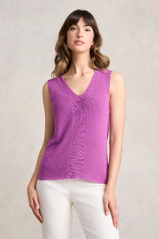 Casual Attire For Women V-Neck Knitted Tank