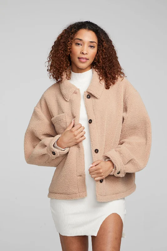 Clothes Woman Bolt Oatmeal Jacket