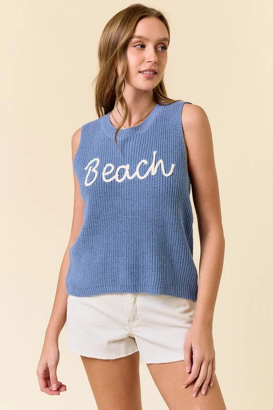 Women's Charming Outfit For Events Beach Sweater tank Top - 2 Colors!