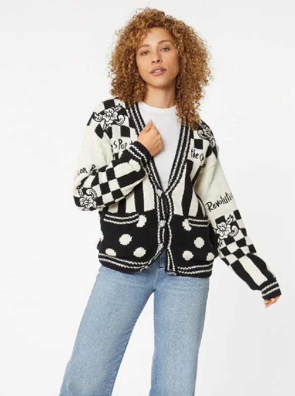 Online Clothing Stores Pop Revolution Cardigan - Black / White