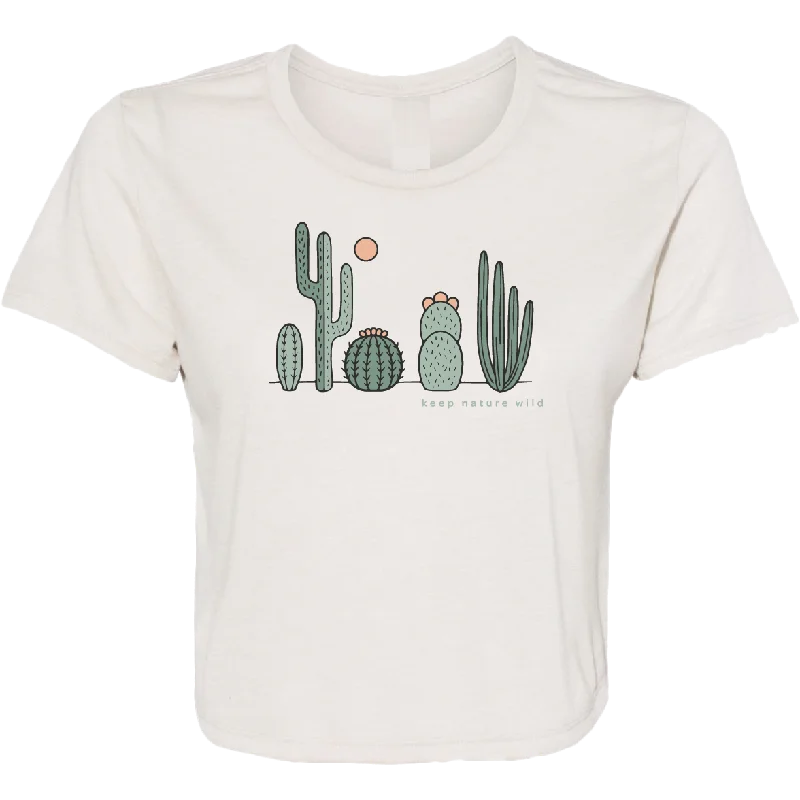 Holiday Special Offers Women's Cactus Friends Cropped Tee