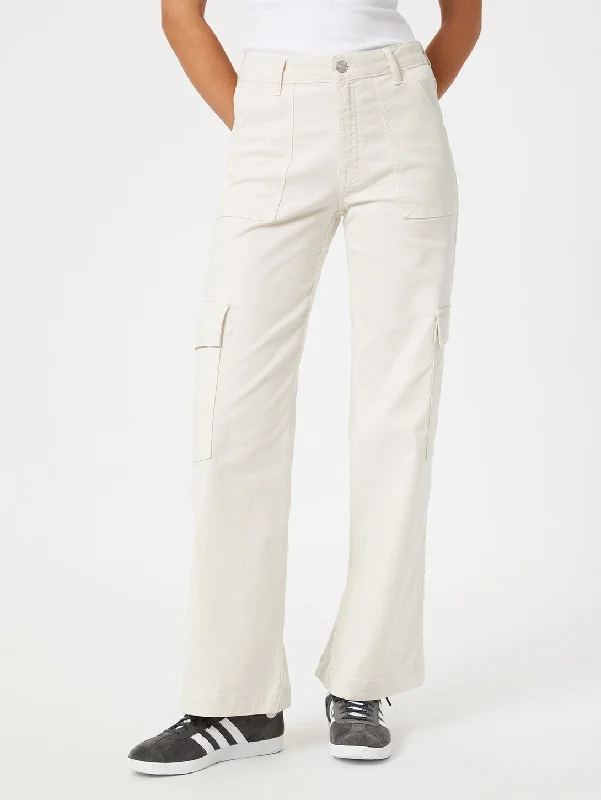 Women's Elegant Apparel Alva Cargo Pant - Off White Luxe Twill