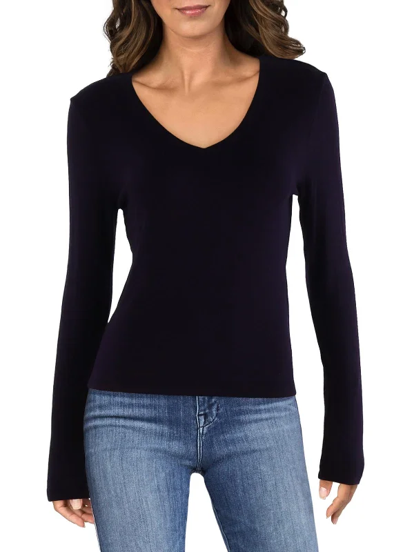 Designer Women's Fashion Online Tayshia Womens V-Neck Long Sleeve Pullover Top