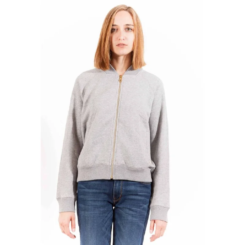 Women's Evening Garments Gant Chic  Zippe Cotton Sweatshirt with Women's Logo