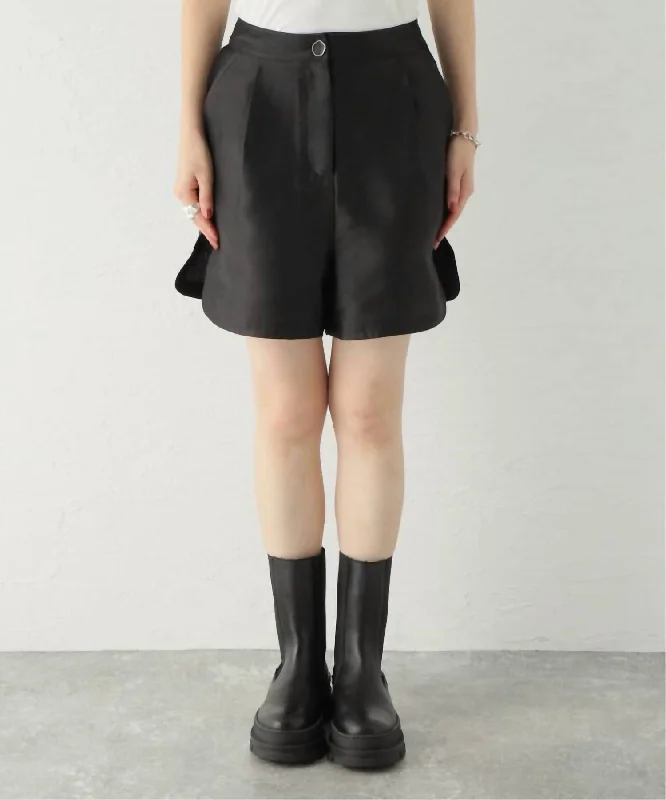 Business Casual Outfits Scent Satin Shorts In Black