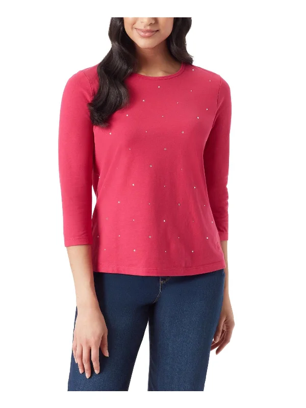 Elegant Women's Fashion Womens Rhinestones Casual Wear Pullover Top