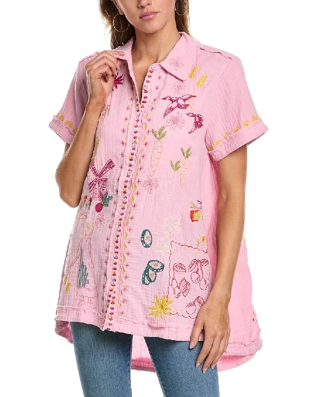 Women's Comfy Attire For Lounging Johnny Was Faye Gauze Tunic