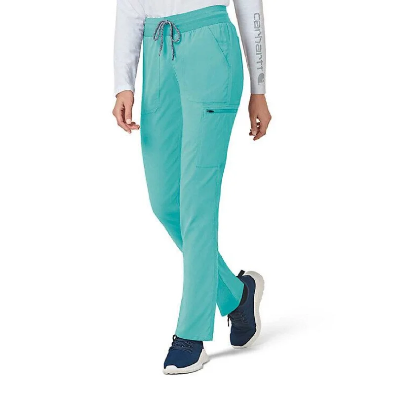 Stylish Women's Outfit Carhartt Women's Rugged Flex® Slim Leg Scrub Pant_Aqua Sea