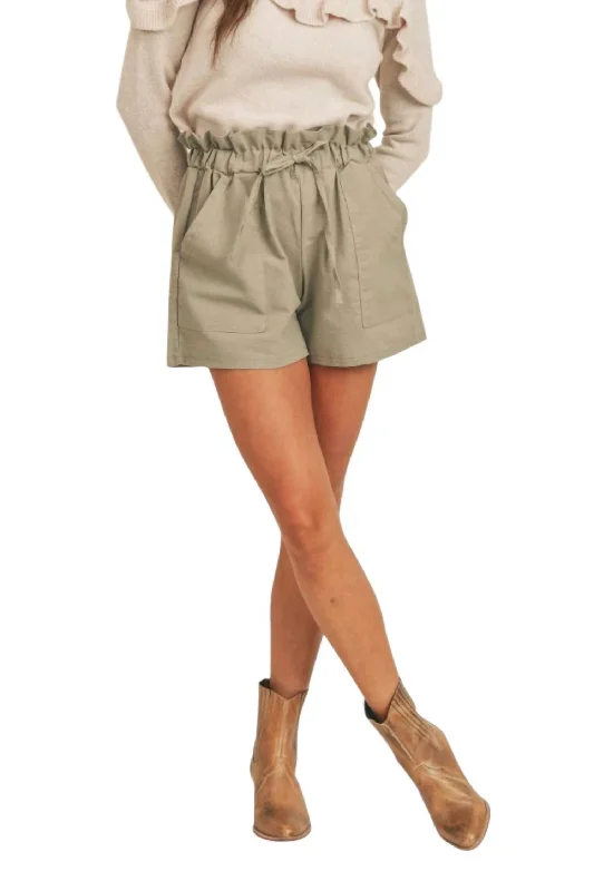 Trendy Women's Apparel for All Seasons Hang Tight Shorts In Olive