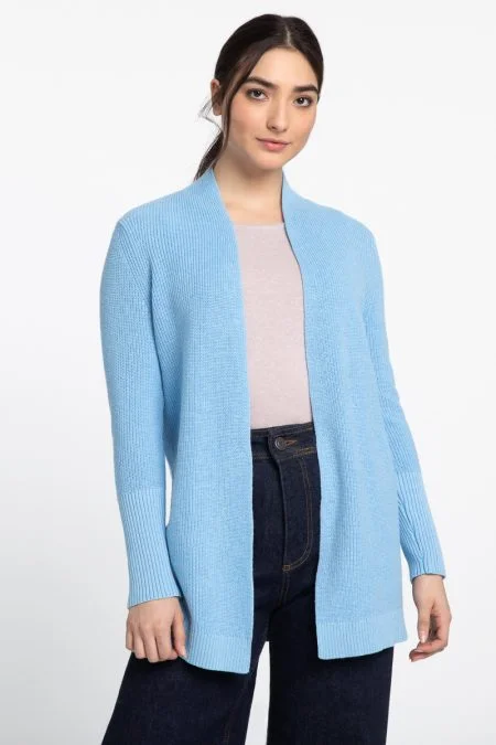 VIP Member Discount Kinross Cashmere Rib Drape Cardigan