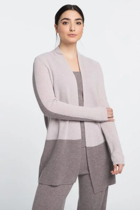 Exclusive Discount Kinross Cashmere Rib Colorblock Cardigan