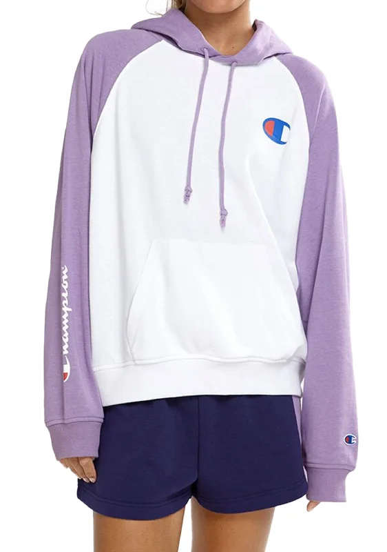 Sustainable Women's Apparel Champion Womens French Terry Colour Block Hoodie <br> CTK9N 224