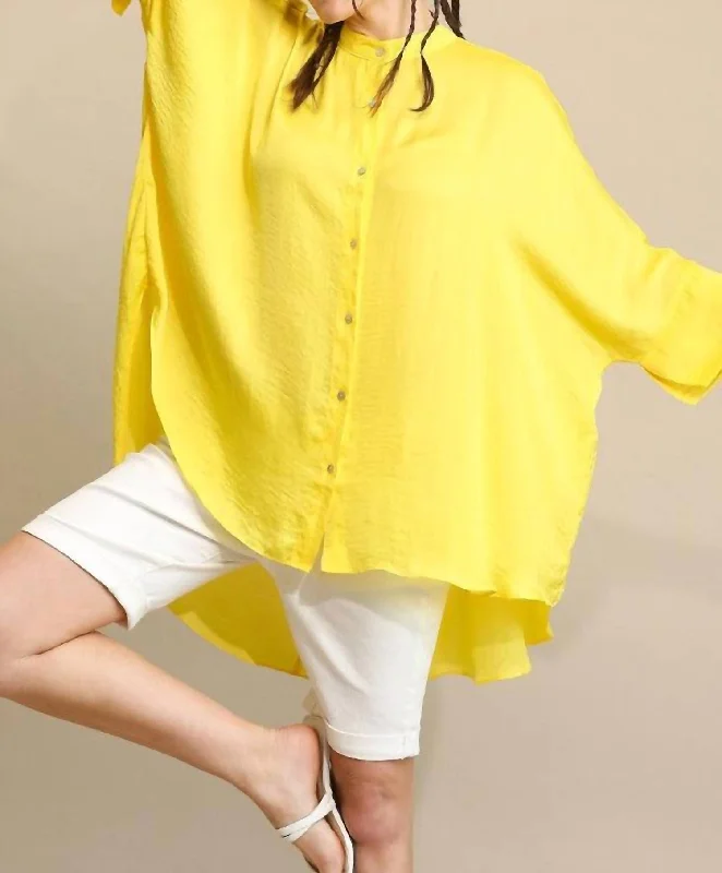 Women's Elegant Evening Outfit Never Let Go Tunic In Lemon