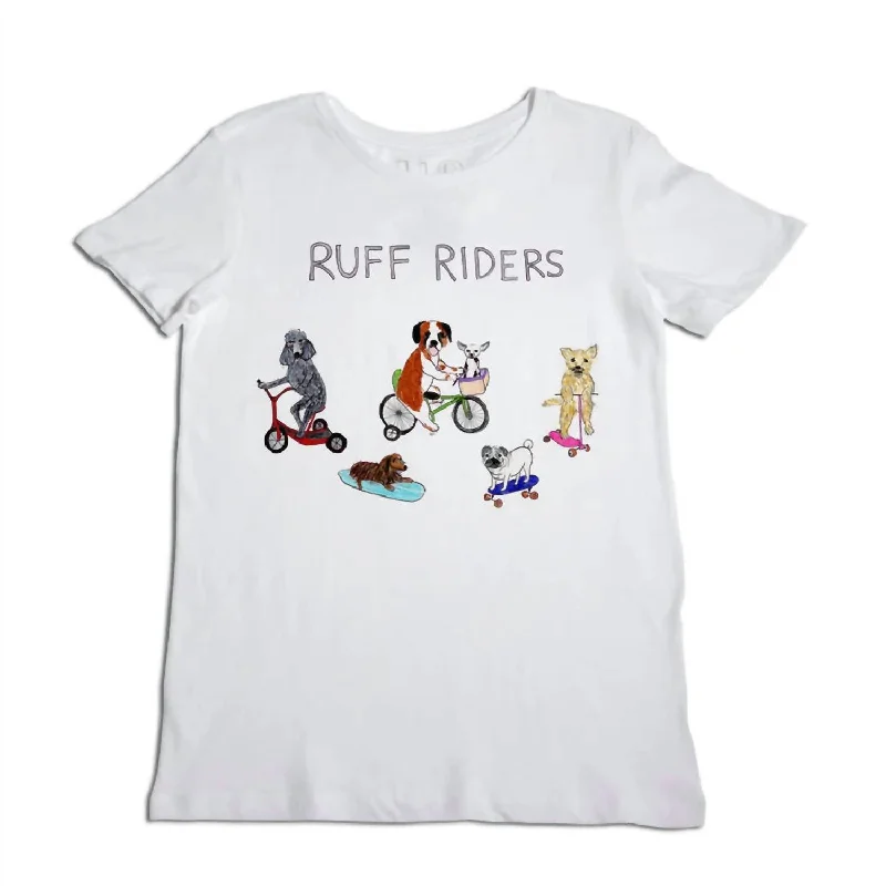 Premium Fabrics Ruff Riders Women's T-Shirt In White