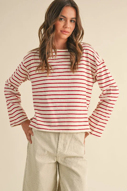 Women Wear Brands Striped Basic Top