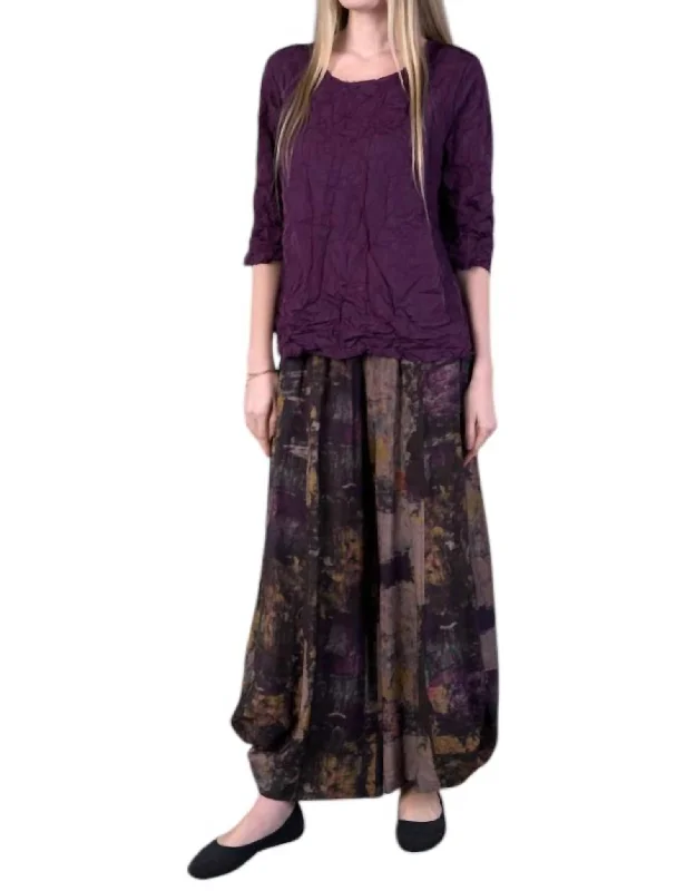 Formal Garments For Women Parachute Crushed Tunic In Purple