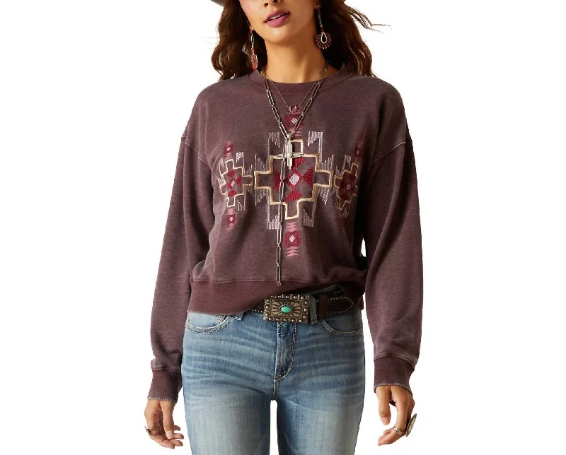 Unique Women's Fashion Pieces Larson Sweatshirt In Clove Brown