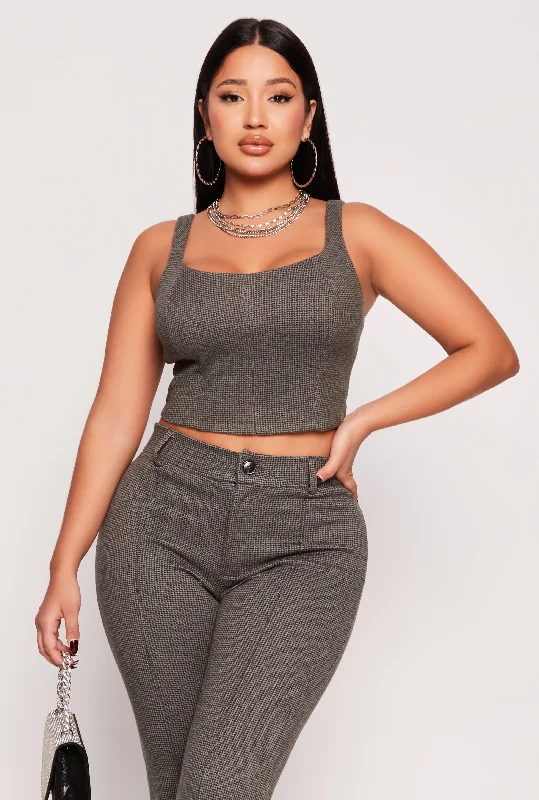 Clothing For Women Iris Houndstooth Crop Top