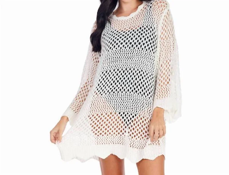 Timeless Women's Outfit Milton Crochet Tunics In White