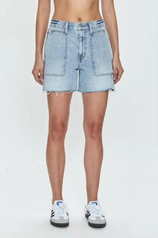 Eclectic Fashion Noah Mid Rise Short In Riviera