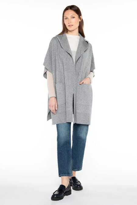 Relaxed Style Kinross Cashmere Hooded S/L Cardigan