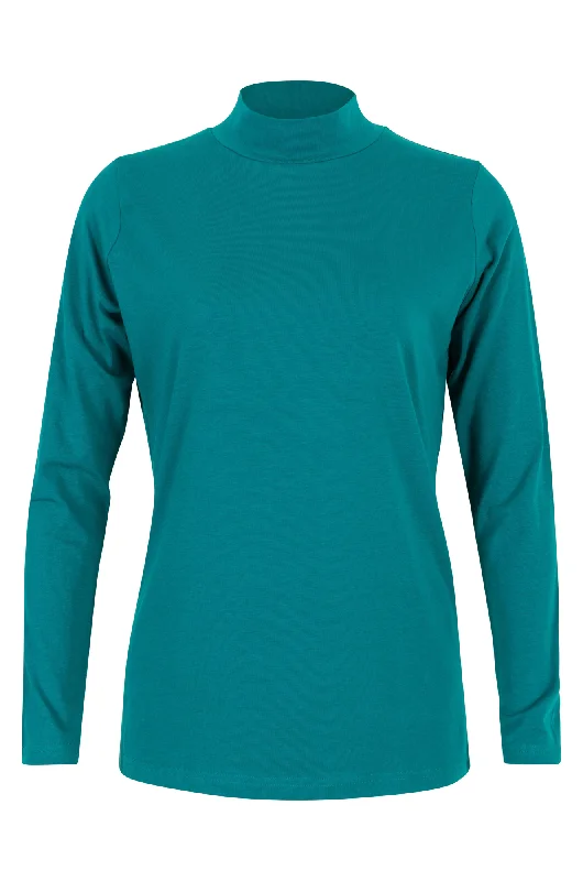 Athleisure Wear Cotton Elastane Turtle neck Top | ATLANTIC | 6553BR