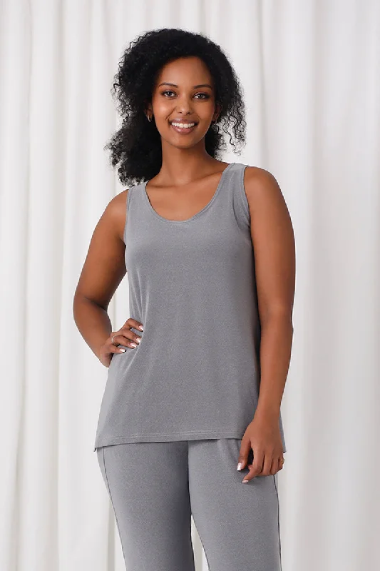 Charming Women's Garments Go To Tank Relax | Melange Silver