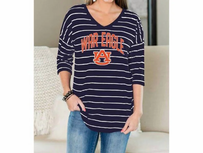 Casual Apparel For Women Auburn University Fall In Line Tunic In Navy