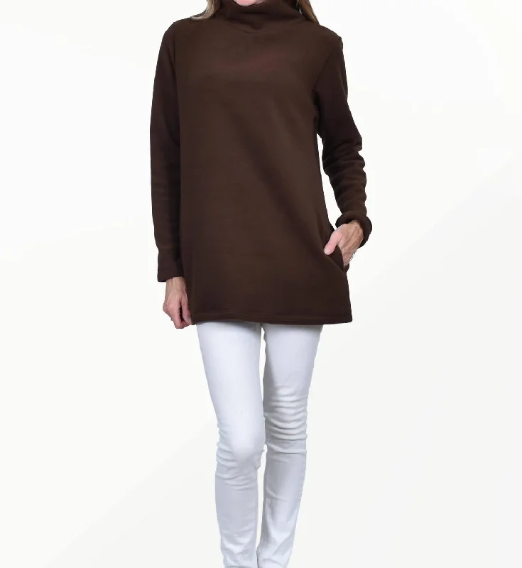 Modern Women's Apparel Nantucket Fleece Tunic In Java