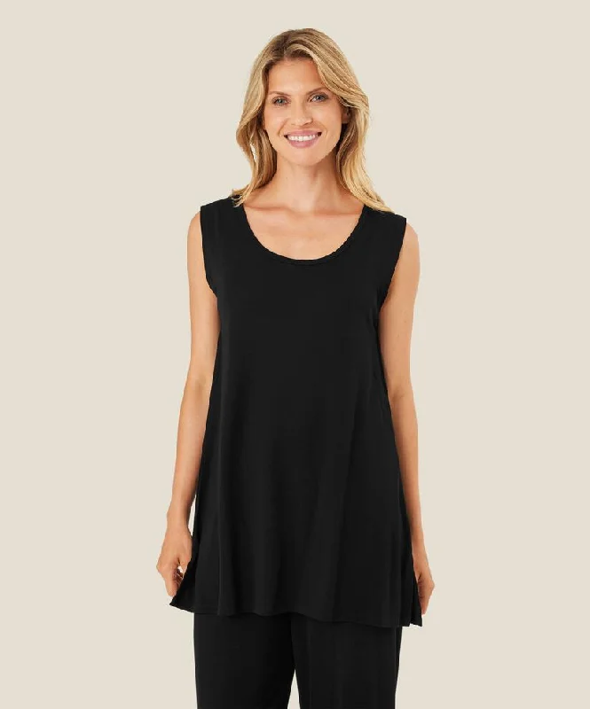 Trendy Boutiques Online 900010262 MaElta Jersey Basic Top - Black